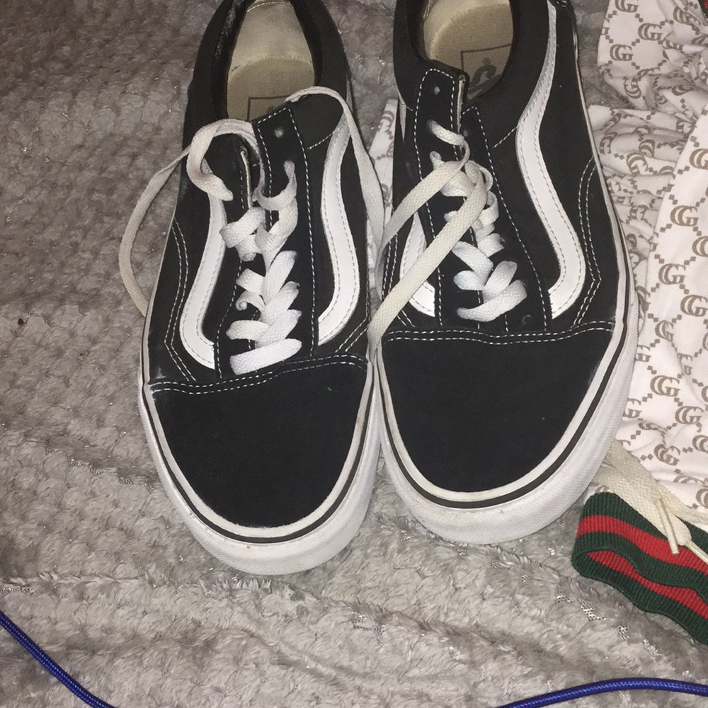 black and white vans